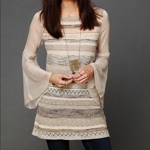 Free People Knit Gold Thread Dress